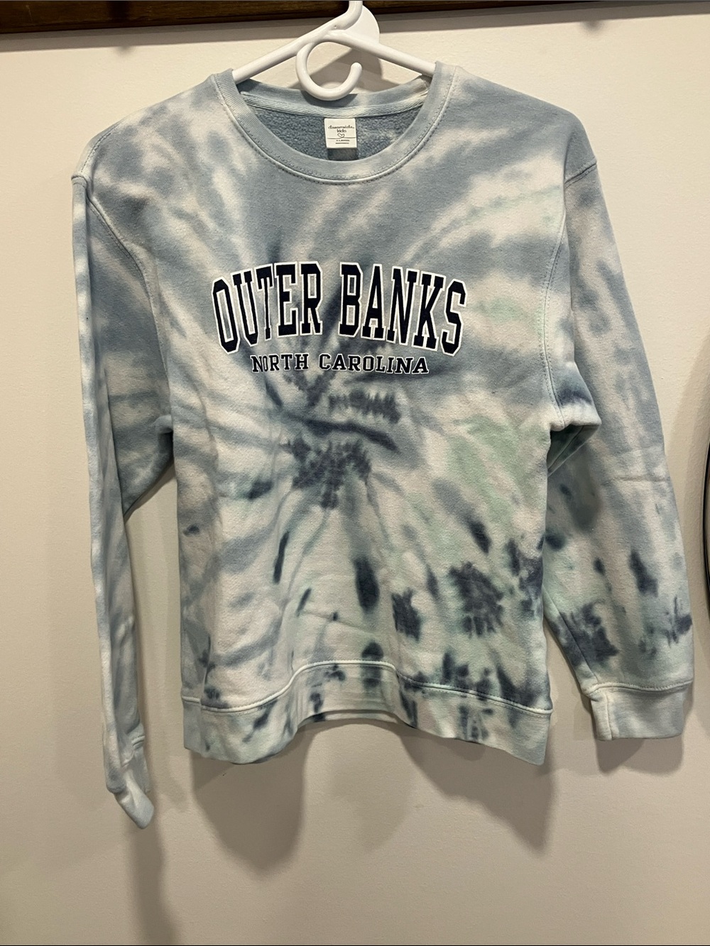 Kids Outer Banks Tie-Dye Crewneck Sweatshirt - Light Blue